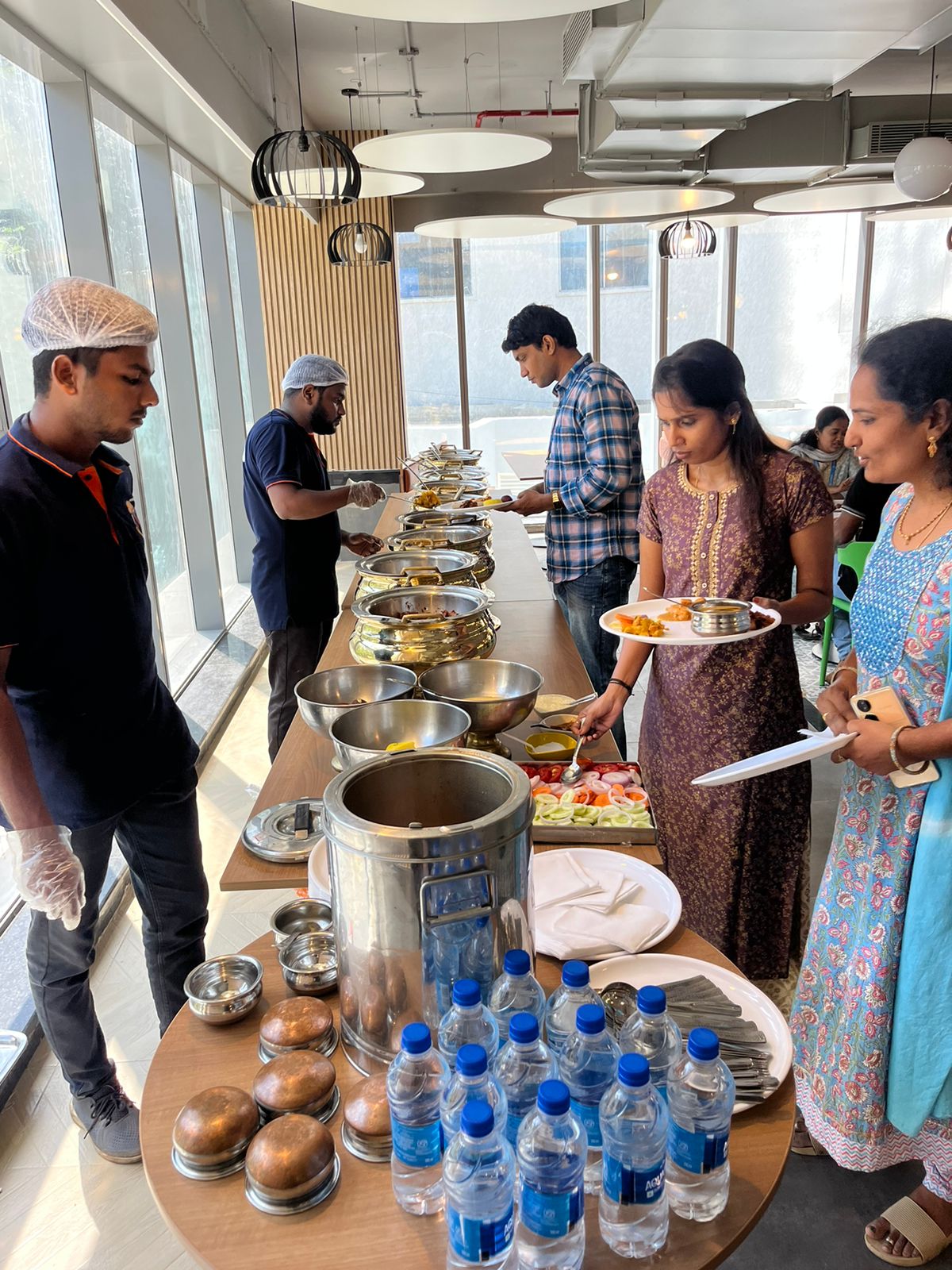 Outdoor catering setup